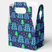 Kerstbomen Pattern Bedankdoosjes (Geopend)