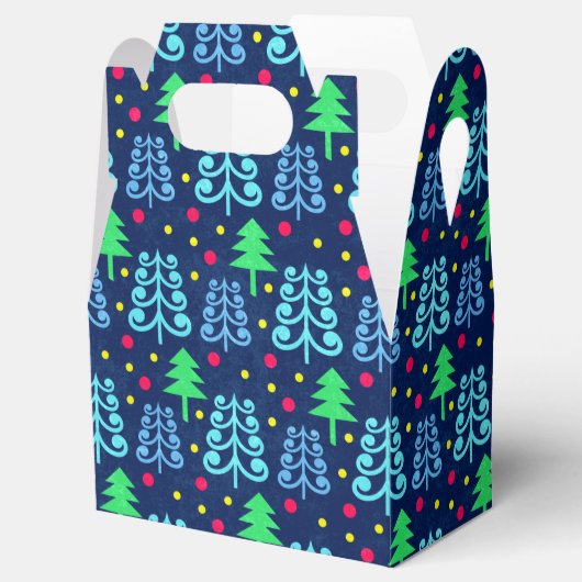 Kerstbomen Pattern Bedankdoosjes (Geopend)