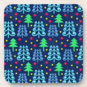 Kerstbomen Pattern Bier Onderzetter (Voorkant)