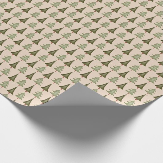 Kerstbomen Pattern Cadeaupapier (Hoek)