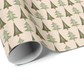 Kerstbomen Pattern Cadeaupapier (Rol Hoek)