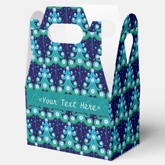 Kerstbomen Pattern Favor Box Bedankdoosjes (Geopend)