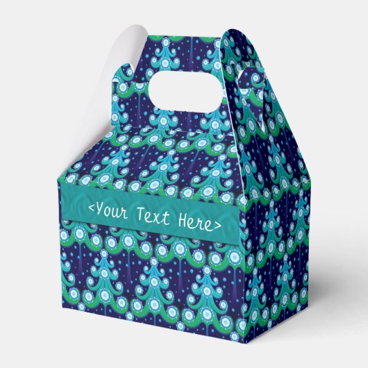 Kerstbomen Pattern Favor Box Bedankdoosjes (Voorkant Zijde)
