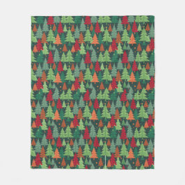 Kerstbomen Pattern Fleece Deken
