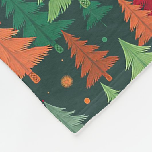 Kerstbomen Pattern Fleece Deken (Hoek)