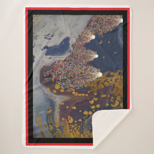 Kerstbomen Pattern Sherpa Deken (Voorkant)