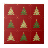 Kerstbomen Pattern Tegeltje (Voorkant)