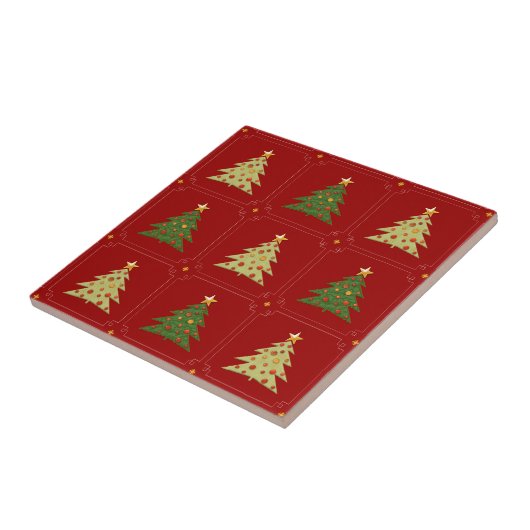 Kerstbomen Pattern Tegeltje (Zijkant)