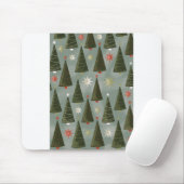 kerstbomen Pattern Wallpaper Pine Trees Muismat (Met muis)