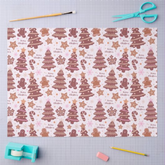 Kerstbomen peperkoek Heren Sterren Kerstmis Tissuepapier (Craft)