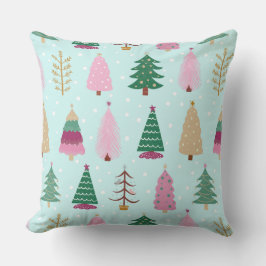 Kerstbomen & Polka Dots Patroon Omkeerbaar Kussen