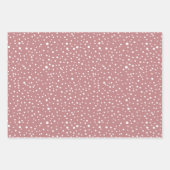 kerstbomen, polka-stippen stoffige roos vakantie inpakpapier vel (Voorkant 3)