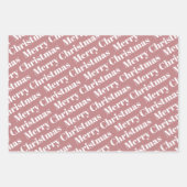 kerstbomen, polka-stippen stoffige roos vakantie inpakpapier vel (Voorkant 2)