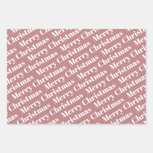 kerstbomen, polka-stippen stoffige roos vakantie inpakpapier vel (Voorkant 2)