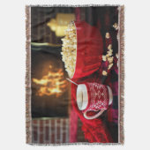 kerstbomen - Popcorn en warme cider Deken (Voorkant Verticaal)