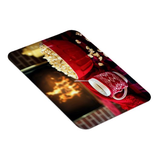 kerstbomen - Popcorn en warme cider Magneet (Rechterzijde)