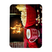 kerstbomen - Popcorn en warme cider Magneet (Verticaal)