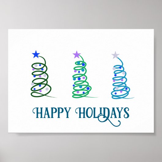 Kerstbomen Poster (Voorkant)