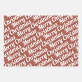 kerstbomen, "pretkerst", terracotta inpakpapier vel (Voorkant 3)