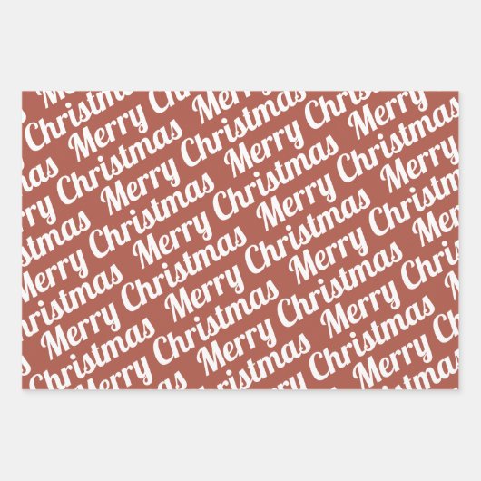 kerstbomen, "pretkerst", terracotta inpakpapier vel (Voorkant 3)