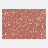 kerstbomen, "pretkerst", terracotta inpakpapier vel (Voorkant 2)