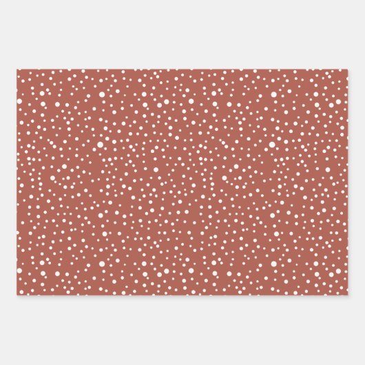 kerstbomen, "pretkerst", terracotta inpakpapier vel (Voorkant 2)