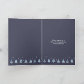 Kerstbomen Prettige Feestdagen Blauw ID863 Kaart (Binnen)