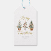 kerstbomen Prettige feestdagen cadeautjes Labels Cadeaulabel (Voorkant)