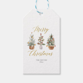 kerstbomen Prettige feestdagen cadeautjes Labels Cadeaulabel