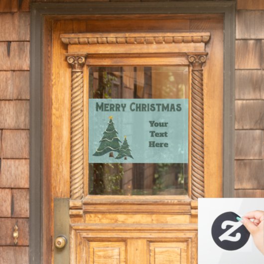 kerstbomen raamsticker (Huis Deur)