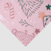 Kerstbomen Rendier Candy Canes Kerstmis Tissuepapier (Detail)