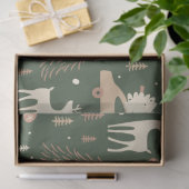 Kerstbomen Rendier Candy Canes Kerstmis Tissuepapier (Geschenk)