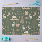 Kerstbomen Rendier Candy Canes Kerstmis Tissuepapier (Craft)