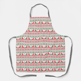 Kerstbomen Rendier Pixelpatroon Schort
