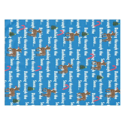 Kerstbomen rendier snoep Canes Tafelkleed (Voorkant (Horizontaal))