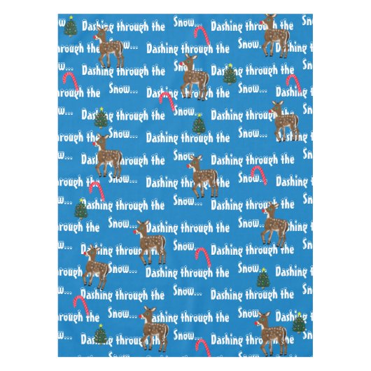 Kerstbomen rendier snoep Canes Tafelkleed (Voorkant)