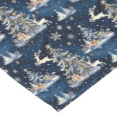 Kerstbomen, rendieren en sneeuwvlokken korte tafelloper (Hoek)