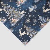 Kerstbomen, rendieren en sneeuwvlokken tissuepapier (Detail)