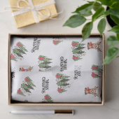 Kerstbomen & Rendieren Inpakpapier Tissuepapier (Geschenk)