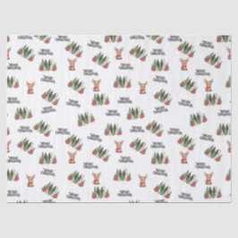 Kerstbomen & Rendieren Inpakpapier Tissuepapier