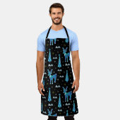 kerstbomen, rendiersneeuwvlokken. Winter illus Schort (Gedragen)