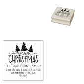 Kerstbomen retouradres rubberstempel (Gestempeld)