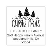 Kerstbomen retouradres  zelfinktende stempel (Design)