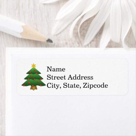 Kerstbomen — Retouradreslabels Etiket (Insitu)