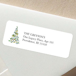 Kerstbomen — Retouradreslabels Etiket