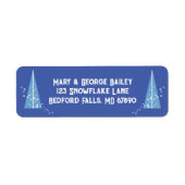 Kerstbomen — Retouradreslabels Etiket (Voorkant)