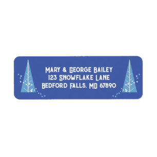 Kerstbomen — Retouradreslabels Etiket