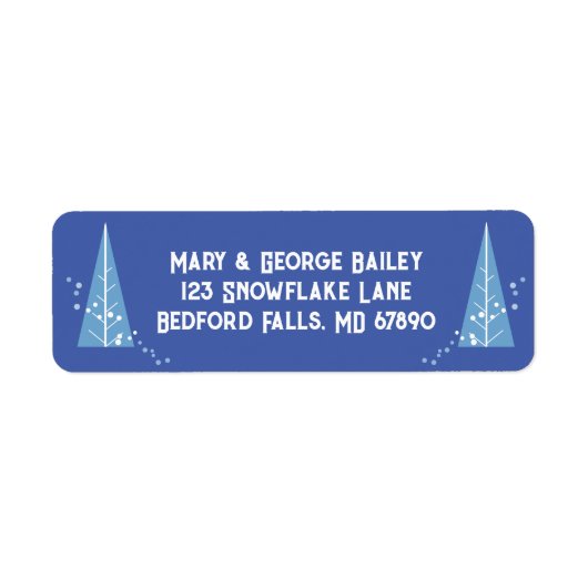 Kerstbomen — Retouradreslabels Etiket (Voorkant)