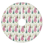 Kerstbomen Retro Roze Goud Groen   Kerstboom Rok (Voorkant)