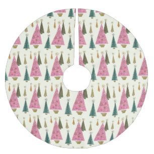 Kerstbomen Retro Roze Goud Groen Kerstboom Rok